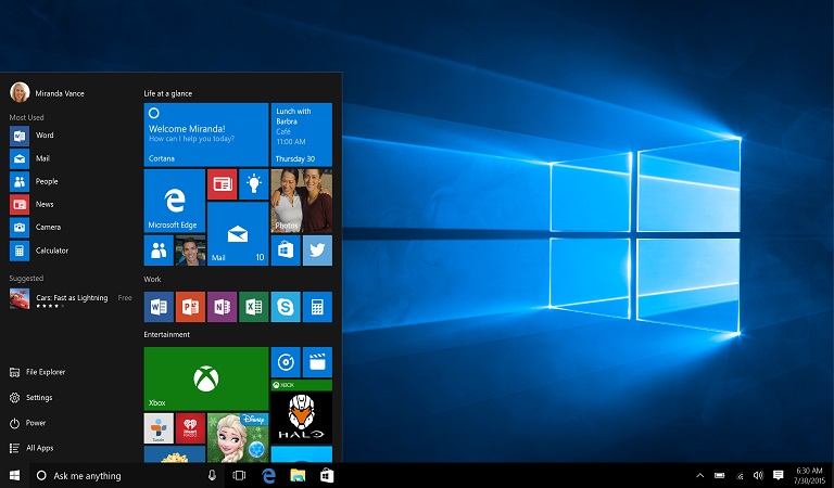 Nye Windows 10